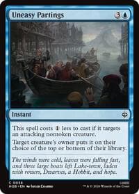 Uneasy Partings - The Hobbit - Magic: The Gathering card