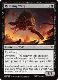 Ravening Warg - The Hobbit - Magic: The Gathering card