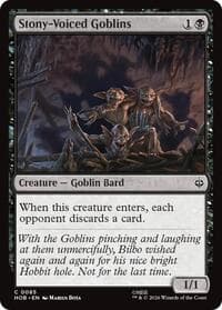 Stony-Voiced Goblins - The Hobbit - Magic: The Gathering card