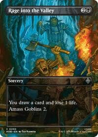 Rage into the Valley (Borderless) - The Hobbit - Magic: The Gathering card