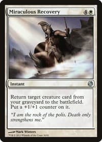 Miraculous Recovery - Duel Decks: Heroes vs. Monsters - Magic: The Gathering card