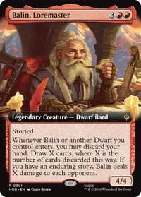 Balin, Loremaster (Extended Art) - The Hobbit - Magic: The Gathering card