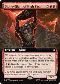 Stone-Giant of High Pass (Extended Art) - The Hobbit - Magic: The Gathering card
