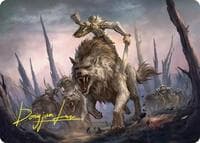 Signal the Onslaught Art Card (Gold-Stamped Signature) - Art Series: The Hobbit - Magic: The Gathering card