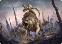 Signal the Onslaught Art Card - Art Series: The Hobbit - Magic: The Gathering card