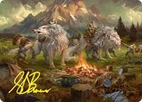 Mount Gundabad Mobilizes Art Card (Gold-Stamped Signature) - Art Series: The Hobbit - Magic: The Gathering card