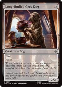 Long-Bodied Grey Dog - The Hobbit - Magic: The Gathering card