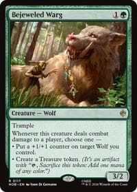 Bejeweled Warg - The Hobbit - Magic: The Gathering card