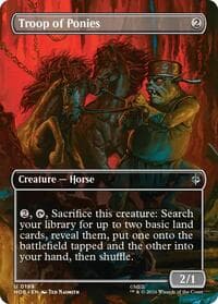 Troop of Ponies (Borderless) - The Hobbit - Magic: The Gathering card