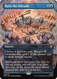 Raise the Palisade (Borderless) - The Hobbit: Eternal-Legal - Magic: The Gathering card