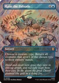 Raise the Palisade (Borderless) (Surge Foil) - The Hobbit: Eternal-Legal - Magic: The Gathering card