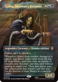 Grima, Saruman's Footman (Borderless) (Surge Foil) - The Hobbit: Eternal-Legal - Magic: The Gathering card