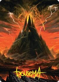 Mount Doom Art Card (Gold-Stamped Signature) - Art Series: The Hobbit - Magic: The Gathering card