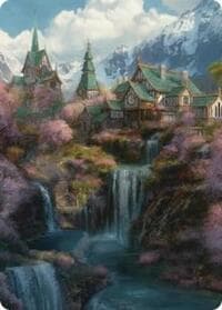 Rivendell Art Card - Art Series: The Hobbit - Magic: The Gathering card