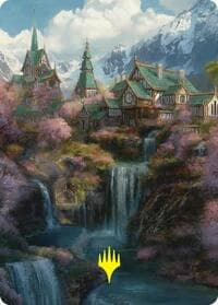 Rivendell Art Card (Gold-Stamped) - Art Series: The Hobbit - Magic: The Gathering card