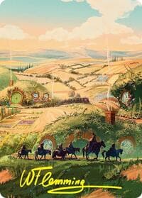 Plains Art Card (Gold-Stamped Signature) - Art Series: The Hobbit - Magic: The Gathering card