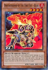 Brotherhood of the Fire Fist - Bear - 2013 Collectors Tins - YuGiOh card