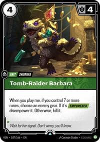 Tomb-Raider Barbara - Riftbound Organized Play Promotional Cards - Riftbound: League of Legends Trading Card Game card