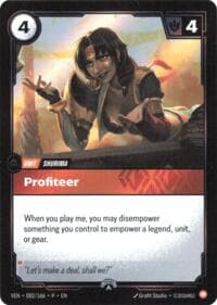 Profiteer - Riftbound Organized Play Promotional Cards - Riftbound: League of Legends Trading Card Game card