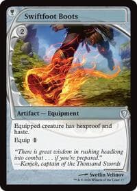Swiftfoot Boots (Future Sight) - Mystery Booster Commander Edition - Magic: The Gathering card
