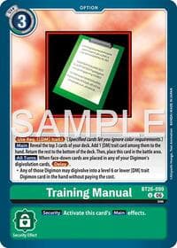 Training Manual - Timeless Bonds - Digimon Card Game card