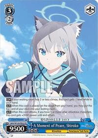 A Moment of Peace, Shiroko - Promo Cards - Weiss Schwarz card