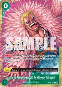 Because the Side of Justice Will Be Whichever Side Wins!! (CS 26-27 Celebration Pack) - One Piece Promotion Cards - One Piece Card Game card