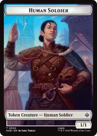 Human Soldier // Dwarf Double-Sided Token - The Hobbit - Magic: The Gathering card
