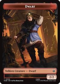 Dwarf // Enduring Story Double-Sided Token - The Hobbit - Magic: The Gathering card