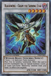 Blackwing - Gram the Shining Star - Yu-Gi-Oh! 5D's Manga Promotional Cards - YuGiOh card