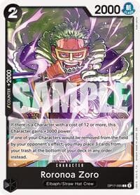 Roronoa Zoro (095) - The World's Strongest Warriors - One Piece Card Game card