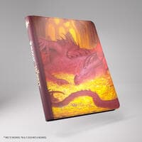 Magic: The Gathering The Hobbit Zip-Up Album 18-Pocket - Smaugs Mox Amber - GameGenic Storage Albums - Storage Albums card