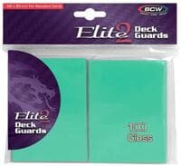 Elite2 Deck Guards - Glossy Standard - Seafoam (100-Pack) - BCW Card Sleeves - Card Sleeves card