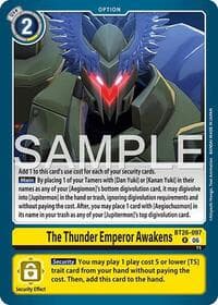 The Thunder Emperor Awakens - Timeless Bonds - Digimon Card Game card