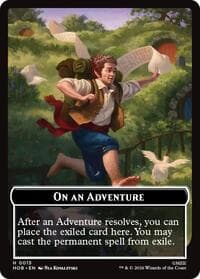 On an Adventure // Enduring Story Double Sided Token - The Hobbit - Magic: The Gathering card
