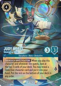 Judy Hopps - Uncovering Clues - D23 Promos - Disney Lorcana card