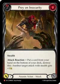 Prey on Insecurity - Mastery Pack Assassin - Flesh and Blood TCG card