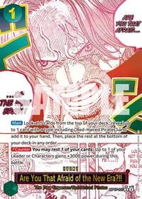 Are You That Afraid of the New Era?! (Alternate Art) - The World's Strongest Warriors - One Piece Card Game card