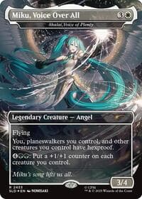 Miku, Voice Over All - Shalai, Voice of Plenty - Secret Lair Drop Series - Magic: The Gathering card