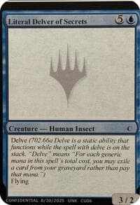 Literal Delver of Secrets - Un-Known Event Playtest Cards - Magic: The Gathering card