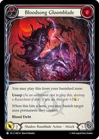 Bloodsong Gloomblade - Usurp the Shadow Throne - Flesh and Blood TCG card
