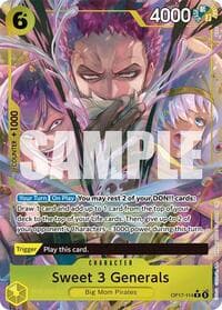 Sweet 3 Generals (Alternate Art) - The World's Strongest Warriors - One Piece Card Game card