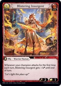 Blistering Insurgent - .asphodel/paradise - Grand Archive TCG card