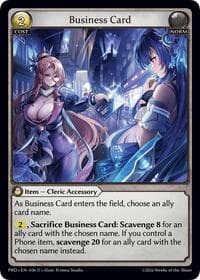 Business Card - .asphodel/paradise - Grand Archive TCG card