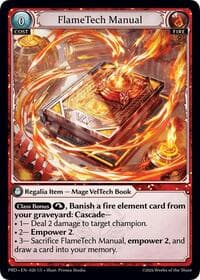 FlameTech Manual - .asphodel/paradise - Grand Archive TCG card