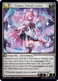 Forese, Fervid Cantor - .asphodel/paradise - Grand Archive TCG card