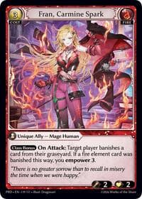 Fran, Carmine Spark - .asphodel/paradise - Grand Archive TCG card