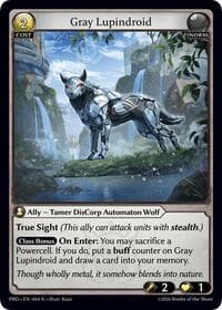 Gray Lupindroid - .asphodel/paradise - Grand Archive TCG card