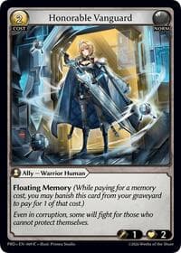 Honorable Vanguard - .asphodel/paradise - Grand Archive TCG card