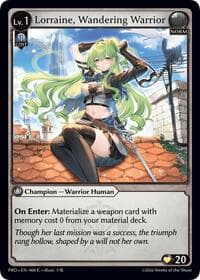 Lorraine, Wandering Warrior - .asphodel/paradise - Grand Archive TCG card